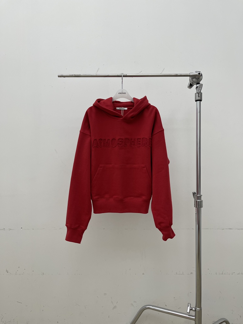 ATMOSPHERE東大門直郵㊣女裝新品26春夏推薦衛衣連帽衫刺繡ATMOSPHERE/BLING衛衣圖色1