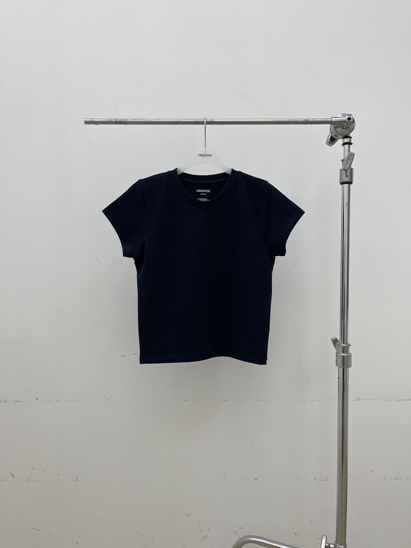 ATMOSPHERE㊣東大門實拍女士新款熱賣推薦真品人氣職業26春夏T恤ATMOSPHERE/BLINGT恤圖色4藏藍