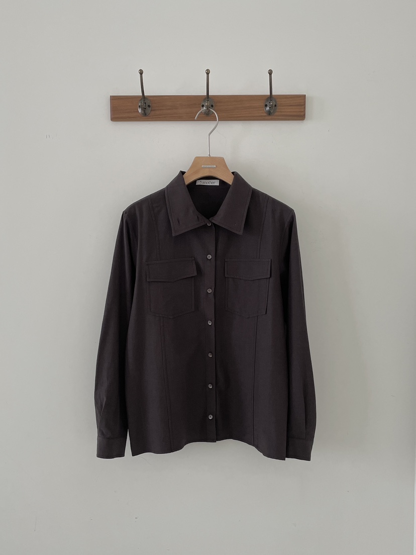 3 ANOTHER韓國代購㊣女士新款26春夏時尚襯衫蕾絲衫春款高領3 ANOTHER襯衫/蕾絲衫圖色2