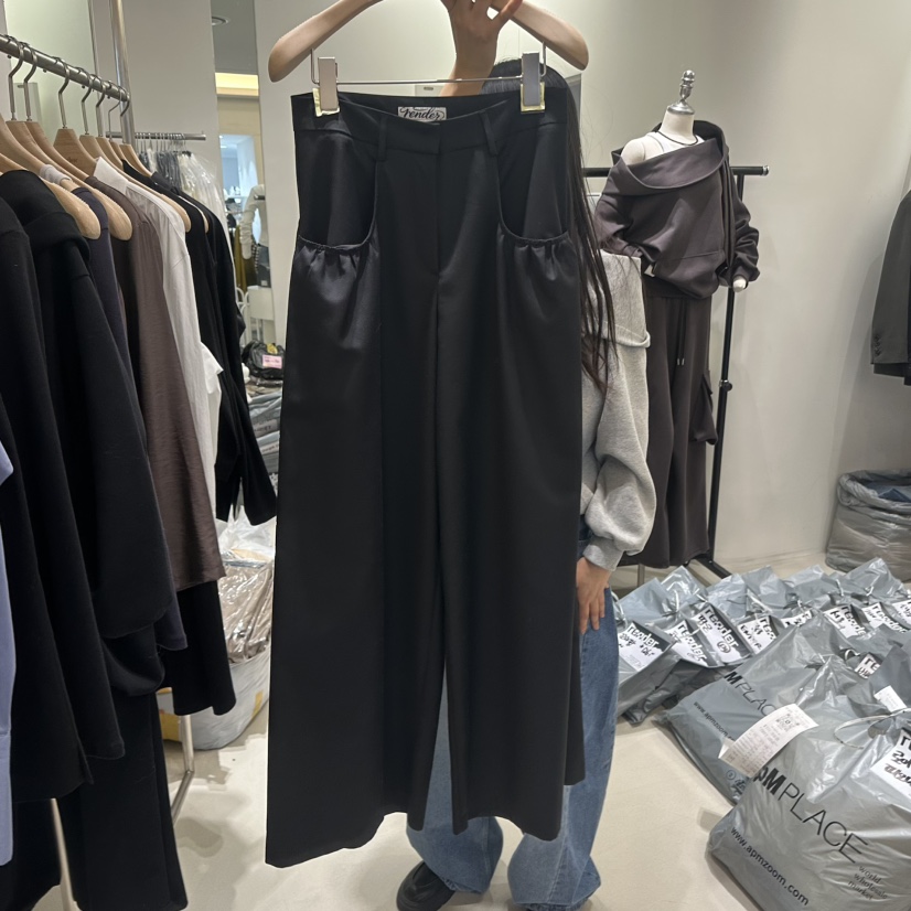 RENDER㊣東大門實拍女裝新品休閑26春夏時尚熱賣休閑褲春款RENDER休閑褲圖色2黑色