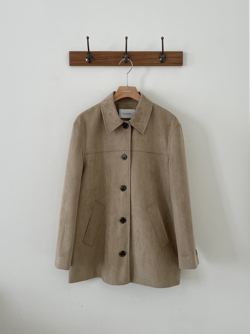 3 ANOTHER東大門直郵㊣女裝新款人氣推薦夾克絨面革春款紐扣3 ANOTHER夾克圖色1