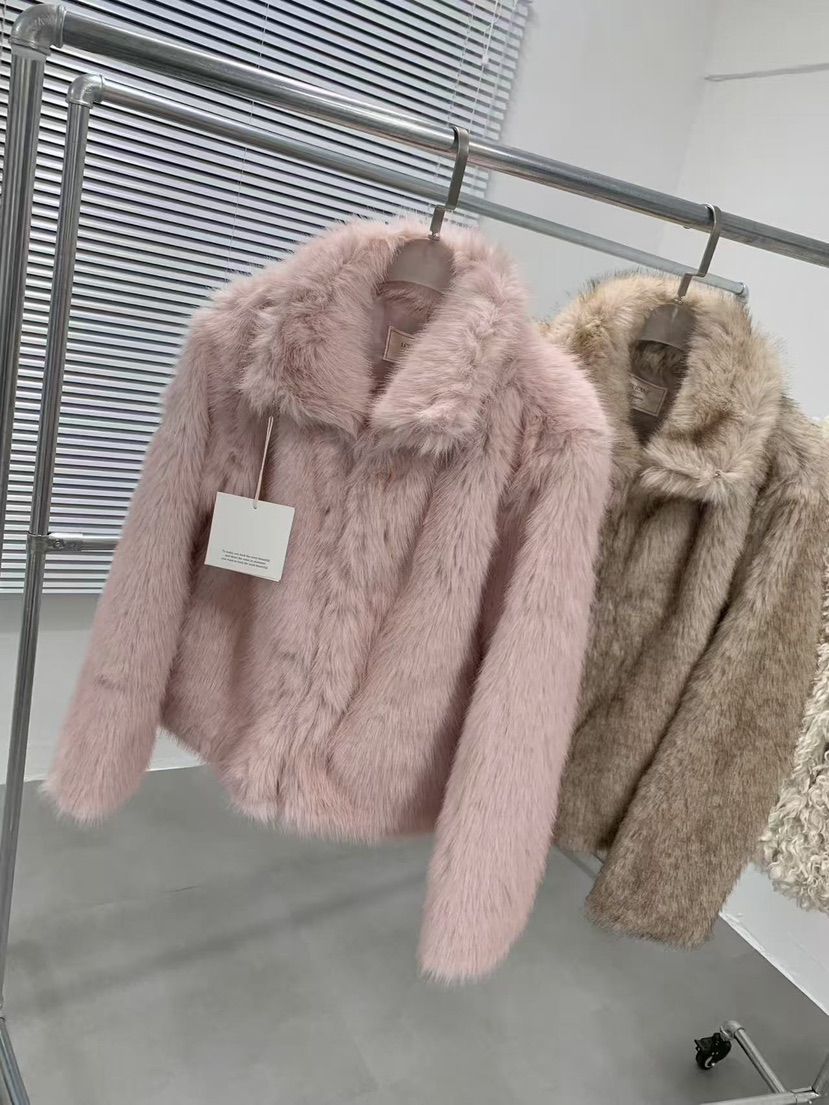 J CRANE-A㊣東大門實拍女裝新品職業休閑人氣短款大衣毛絨J CRANE短款大衣