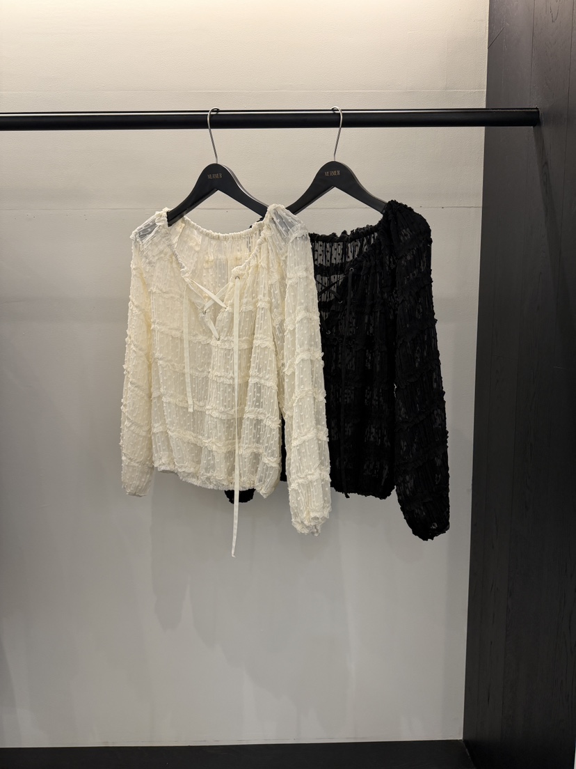 MURMUR韓國直郵㊣女士新品真品職業時尚休閑人氣襯衫蕾絲衫MURMUR襯衫/蕾絲衫