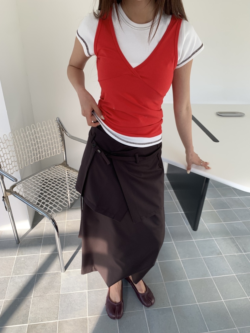 MURMUR東大門直郵㊣女士新品人氣真品職業熱賣長裙可拆卸雙層MURMUR長裙