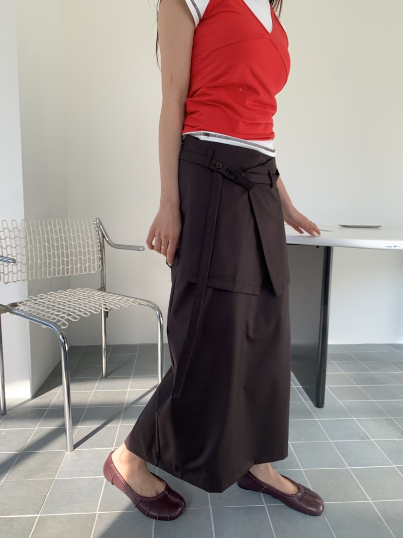 MURMUR東大門直郵㊣女士新品人氣真品職業熱賣長裙可拆卸雙層MURMUR長裙