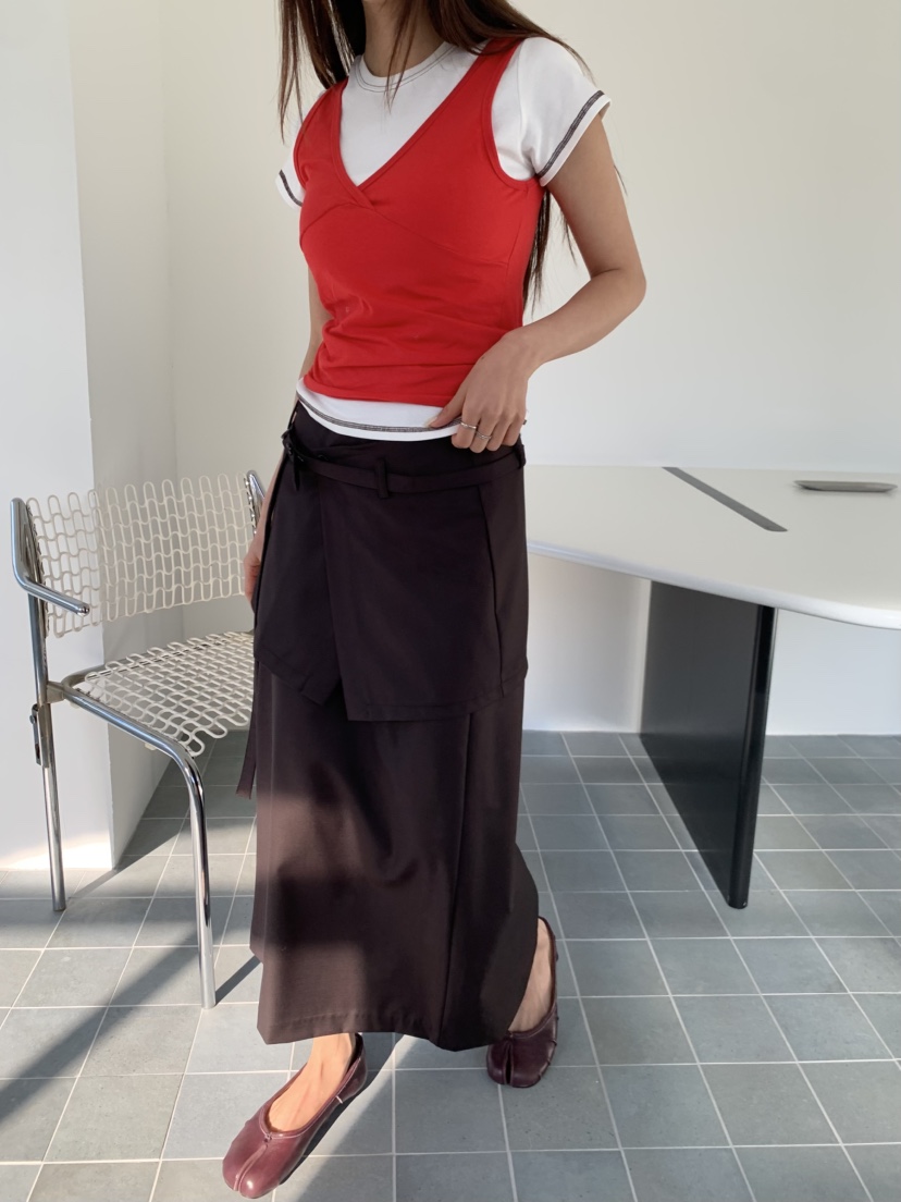 MURMUR東大門直郵㊣女士新品人氣真品職業熱賣長裙可拆卸雙層MURMUR長裙