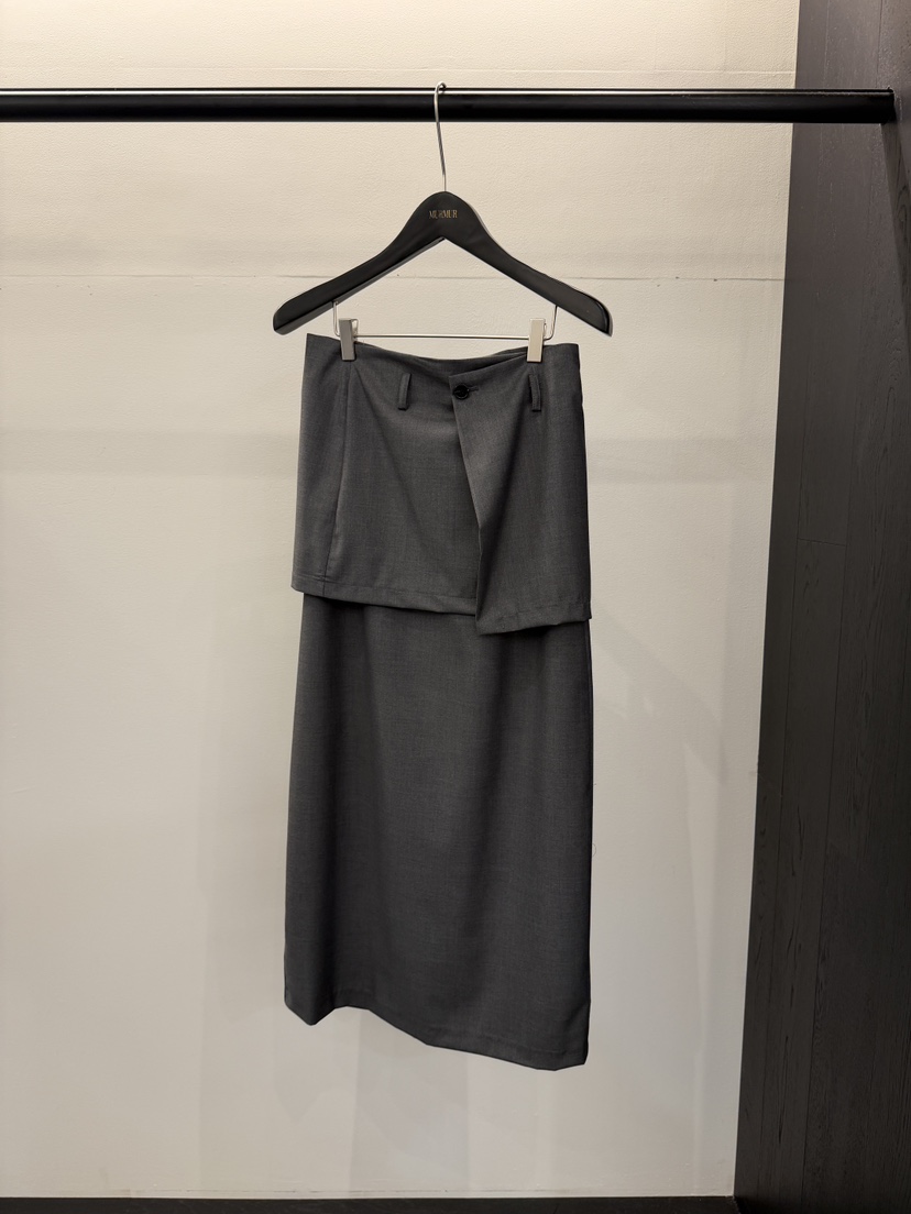 MURMUR東大門直郵㊣女士新品人氣真品職業熱賣長裙可拆卸雙層MURMUR長裙圖色1