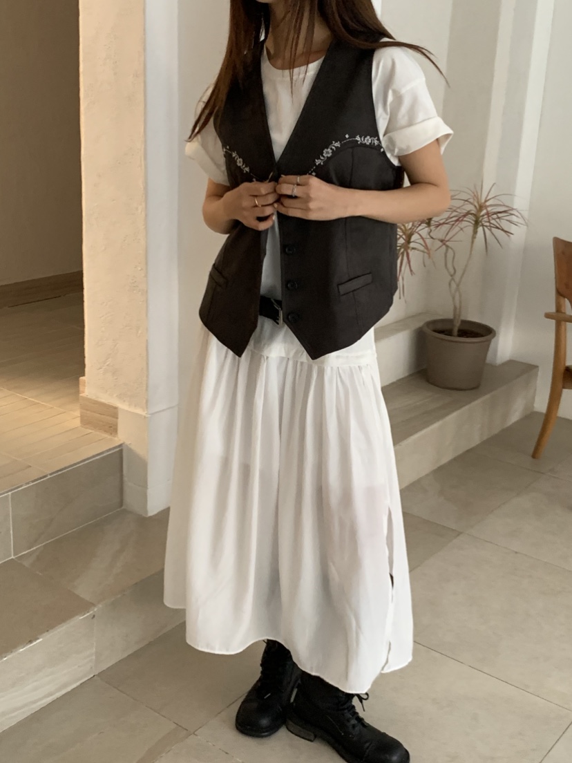 MURMUR東大門直郵㊣女裝新品真品26春夏熱賣職業人氣馬甲刺繡MURMUR馬甲