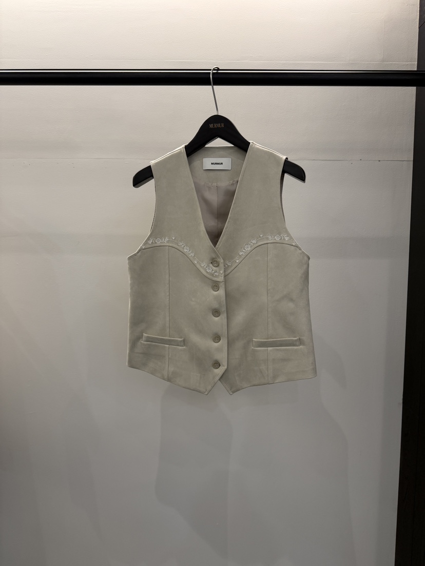 MURMUR東大門直郵㊣女裝新品真品26春夏熱賣職業人氣馬甲刺繡MURMUR馬甲圖色1