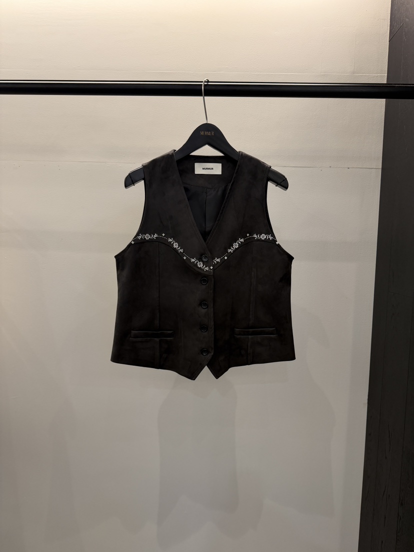 MURMUR東大門直郵㊣女裝新品真品26春夏熱賣職業人氣馬甲刺繡MURMUR馬甲圖色2