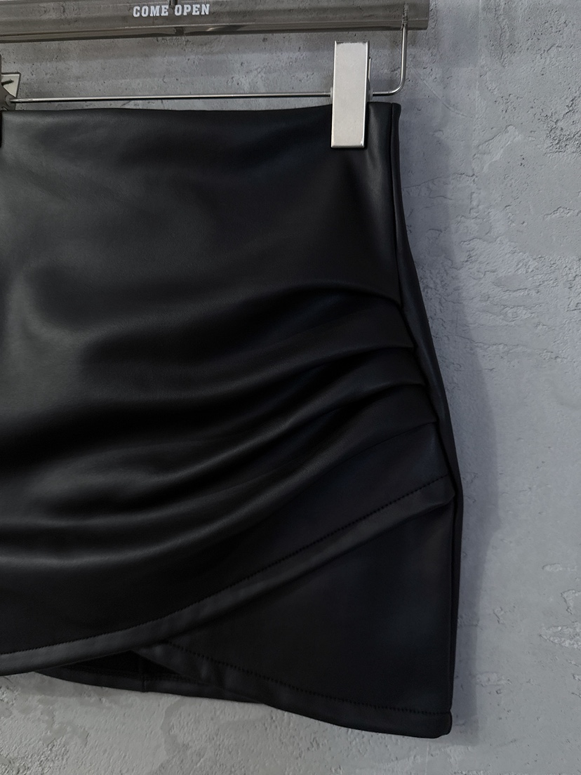 COME OPEN/HAPER㊣東大門實拍女士新品真品人氣推薦短裙皮革COME OPEN/HAPER短裙