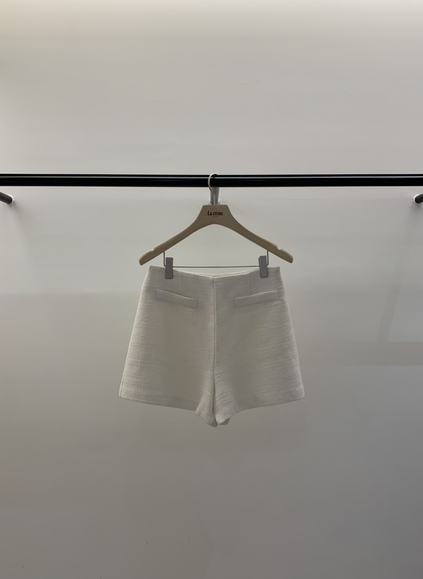 LA CREME㊣東大門代購女裝新款人氣26春夏真品推薦短褲粗花呢LA CREME短褲圖色1