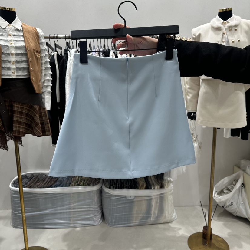 BUBBLE/LOTTIMO韓國直郵㊣女裝新品職業休閑時尚推薦短裙口袋BUBBLE/LOTTIMO短裙