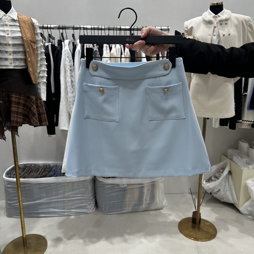 BUBBLE/LOTTIMO韓國直郵㊣女裝新品職業休閑時尚推薦短裙口袋BUBBLE/LOTTIMO短裙圖色1