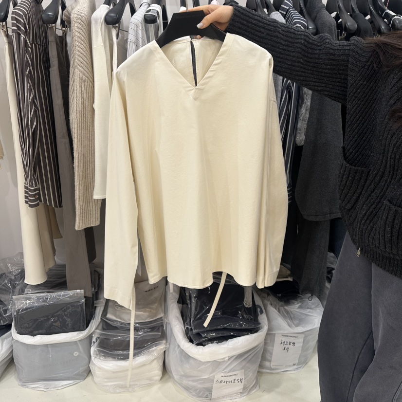 MUSHROOM EFFECT韓國直郵㊣女裝新品熱賣26春夏襯衫蕾絲衫春款MUSHROOM EFFECT襯衫/蕾絲衫圖色3