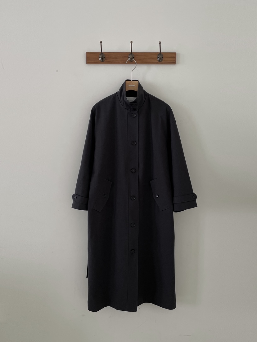 3 ANOTHER韓國代購㊣女裝新品熱賣長款風衣含腰帶春款高領長款3 ANOTHER長款風衣圖色2
