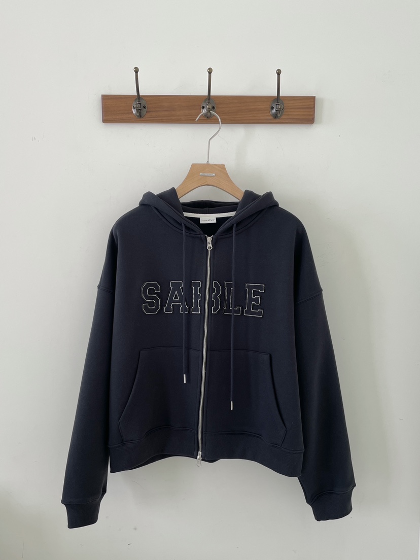 3 ANOTHER㊣東大門實拍女裝新款職業時尚衛衣連帽拉鏈衫春款3 ANOTHER衛衣圖色3