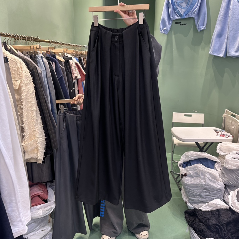 ROMANTIC NEWYORK㊣東大門代購女裝新品職業熱賣休閑褲含腰帶ROMANTIC NEWYORK休閑褲圖色3