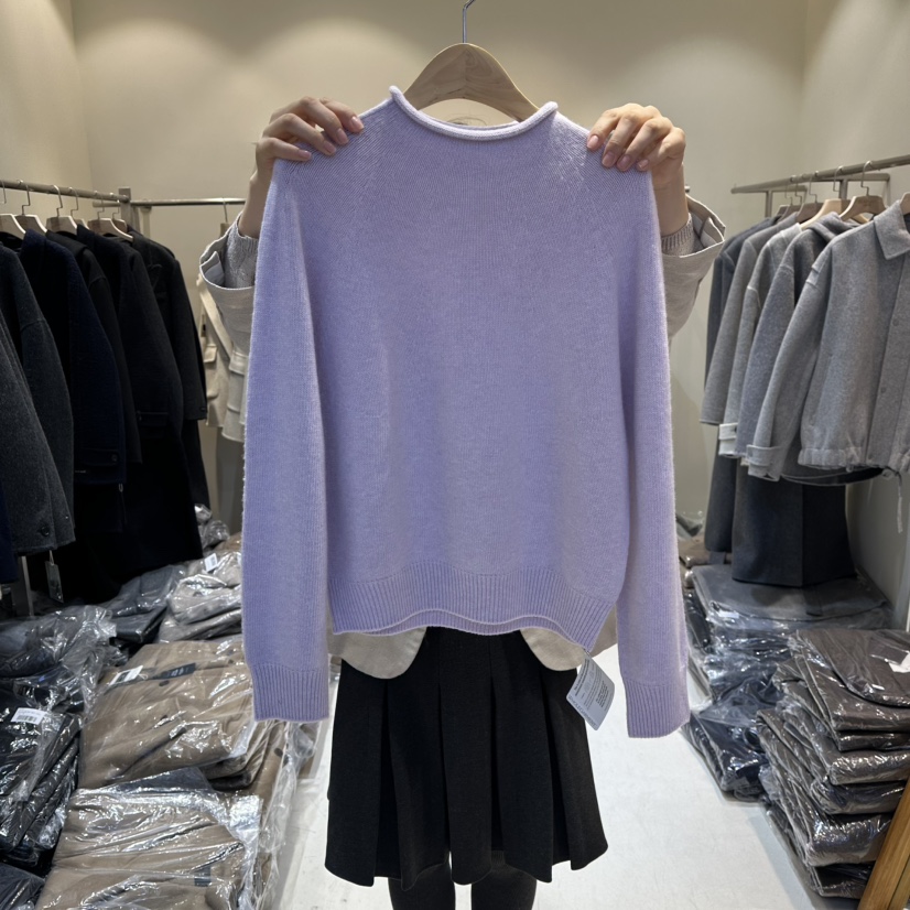 HER/PLAYLIST㊣東大門代購女裝新款26春夏人氣針織衫羊毛高領HER/PLAYLIST針織衫圖色2
