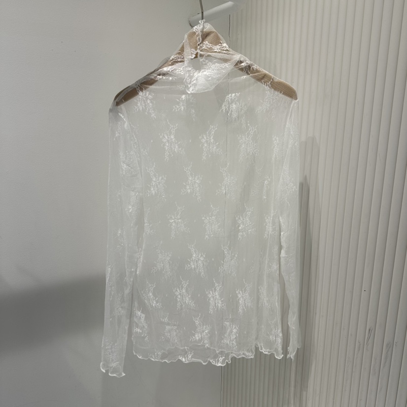 COCO HOLIC㊣東大門代購女士新品熱賣休閑襯衫蕾絲衫花朵蕾絲COCO HOLIC襯衫/蕾絲衫圖色1