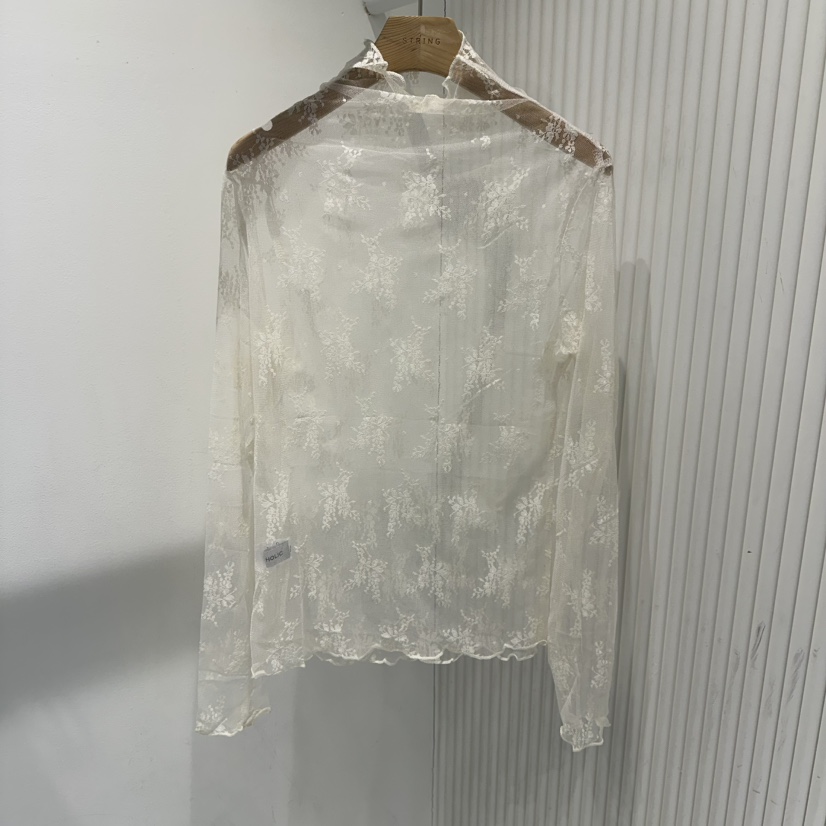 COCO HOLIC㊣東大門代購女士新品熱賣休閑襯衫蕾絲衫花朵蕾絲COCO HOLIC襯衫/蕾絲衫圖色2