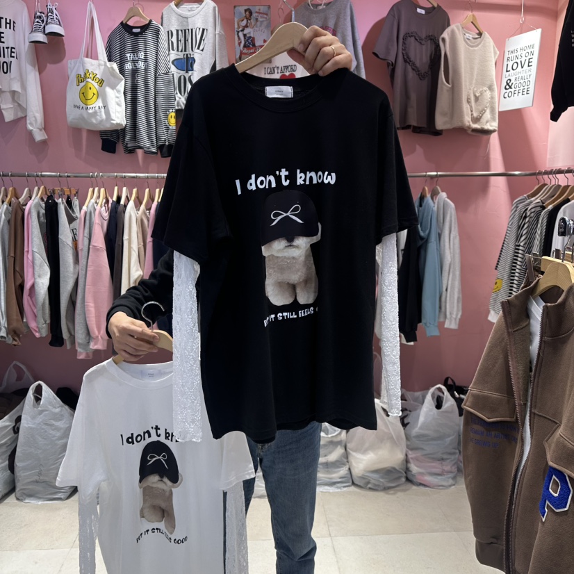 K STORY韓國代購㊣女士新品推薦真品時尚長袖T恤假兩件春款K STORY長袖T恤圖色2