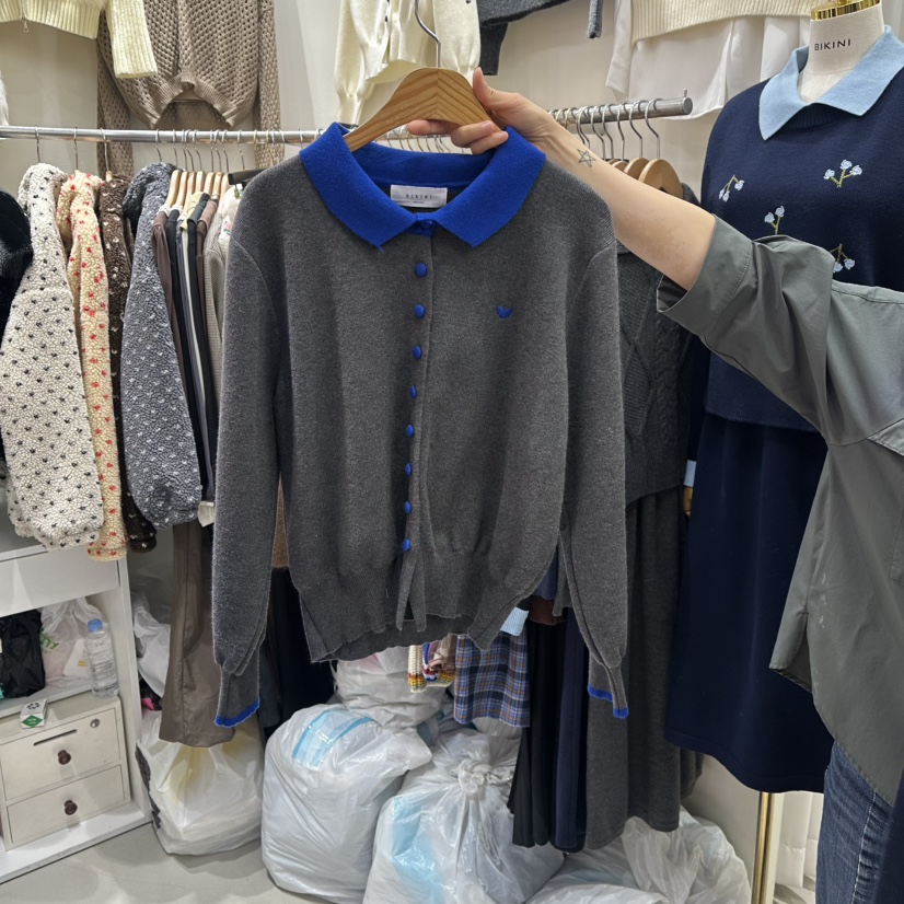 BIKINI東大門直郵㊣女士新品職業時尚熱賣真品推薦休閑針織衫BIKINI針織衫圖色2