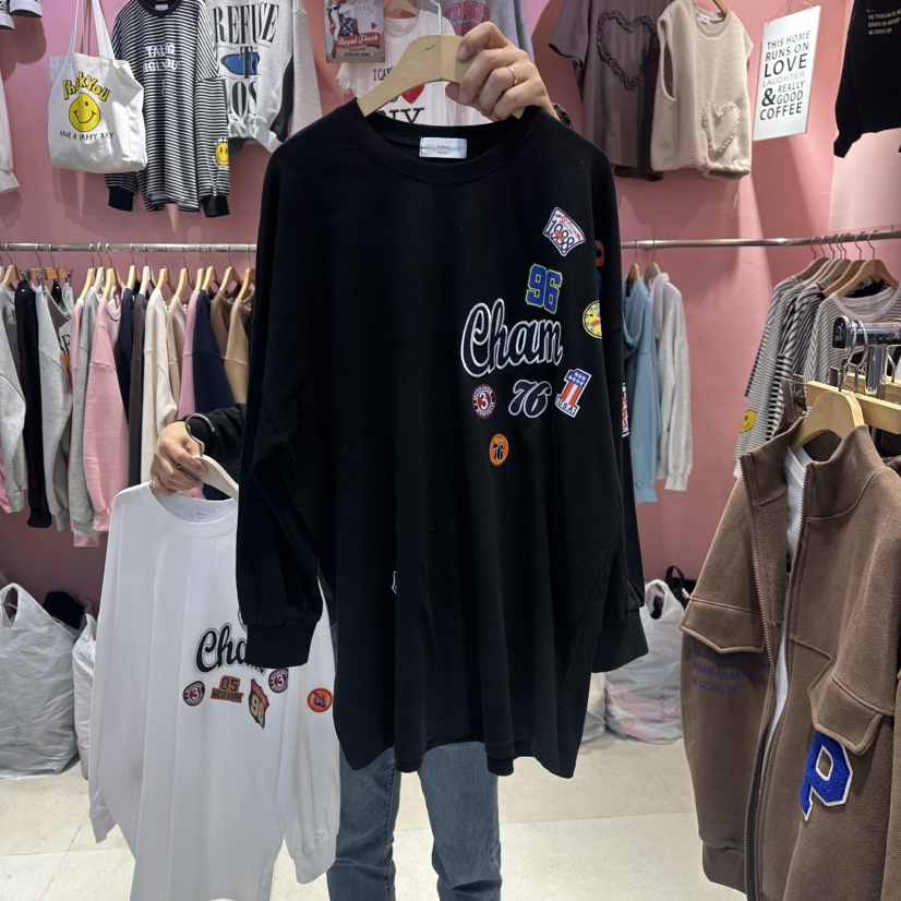 K STORY韓國代購㊣女裝新品休閑26春夏職業人氣長袖T恤春款K STORY長袖T恤圖色2