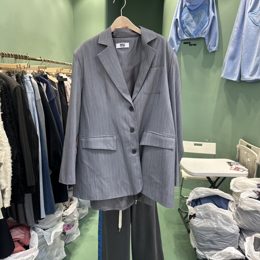 ROMANTIC NEWYORK韓國直郵㊣女裝新品人氣26春夏真品職業夾克ROMANTIC NEWYORK夾克圖色1