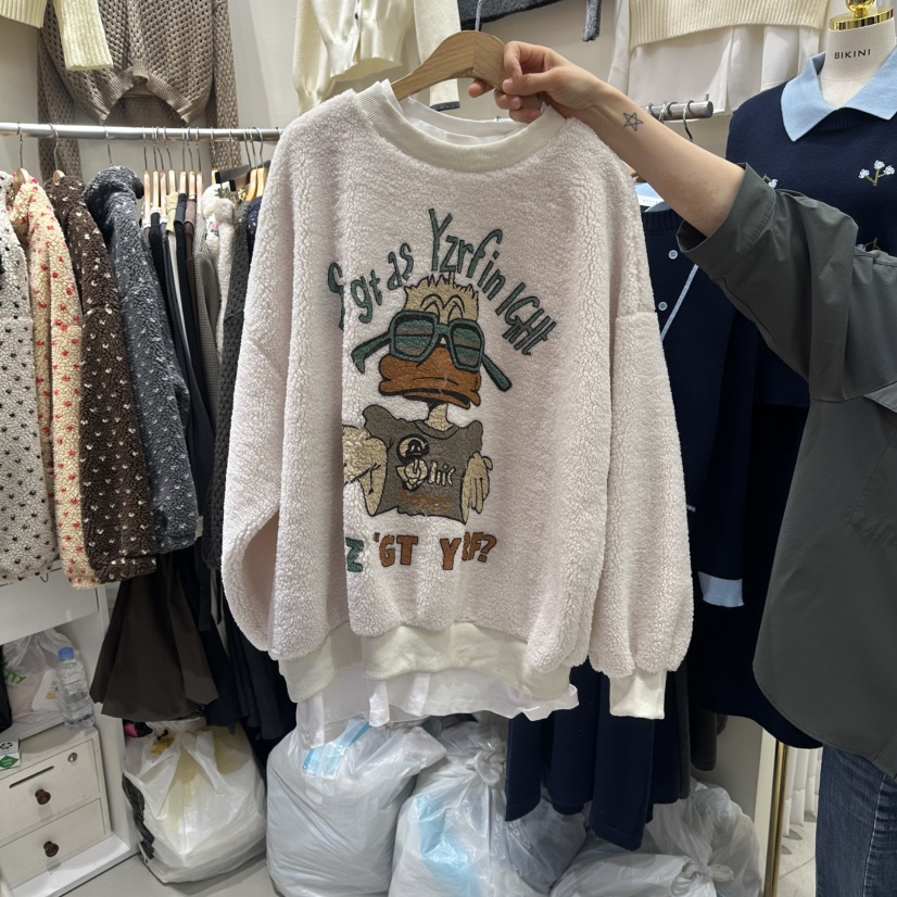 BIKINI㊣東大門代購女裝新品真品熱賣26春夏休閑時尚職業衛衣BIKINI衛衣圖色1