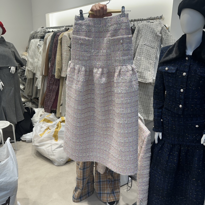 SENSIBLE-S韓國代購㊣女裝新品職業休閑推薦26春夏長裙褶皺SENSIBLE長裙圖色1