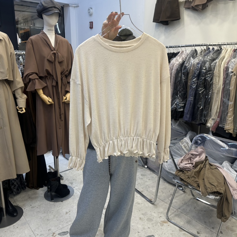 MARIGOLD㊣東大門代購女裝新品人氣時尚休閑推薦真品長袖T恤MARIGOLD長袖T恤圖色1