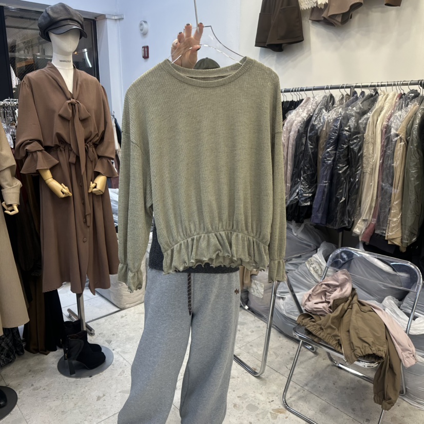 MARIGOLD㊣東大門代購女裝新品人氣時尚休閑推薦真品長袖T恤MARIGOLD長袖T恤圖色2