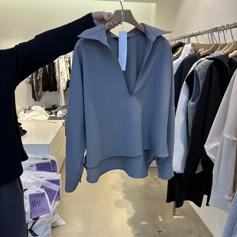 EYEFUL-Q韓國代購㊣女士新款時尚真品推薦職業長袖T恤春款eyeful長袖T恤圖色2