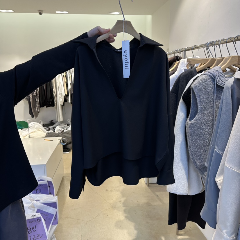 EYEFUL-Q韓國代購㊣女士新款時尚真品推薦職業長袖T恤春款eyeful長袖T恤圖色3