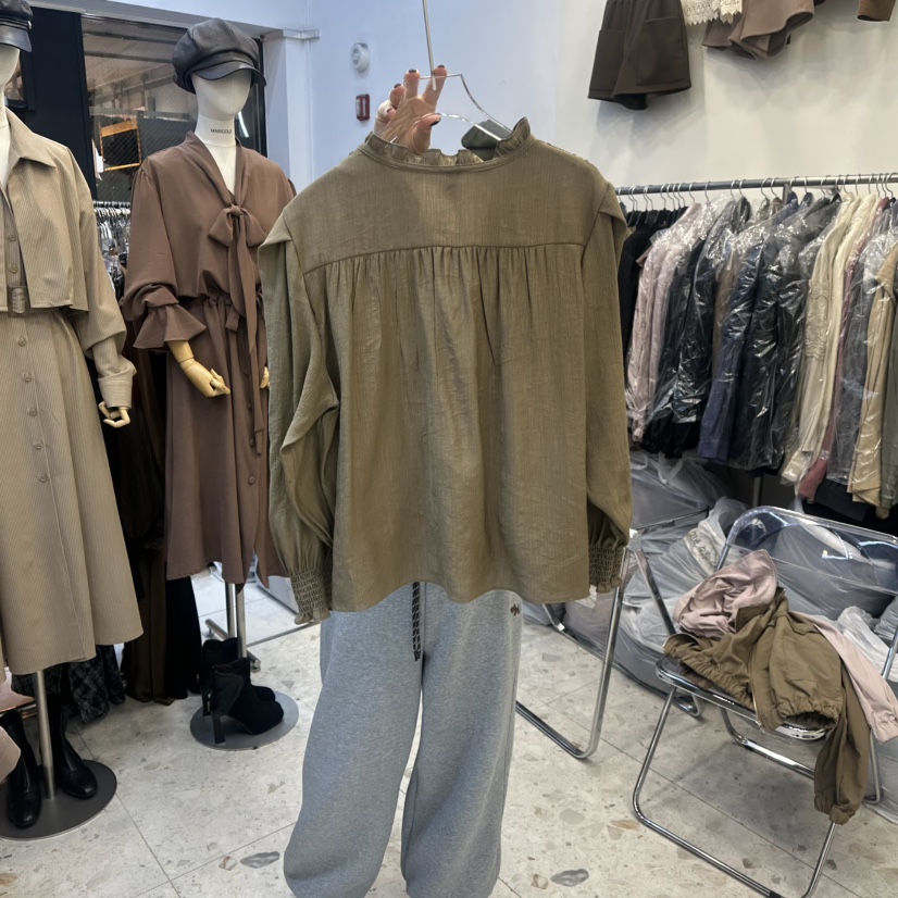 MARIGOLD韓國代購㊣女士新品26春夏真品人氣時尚襯衫蕾絲衫MARIGOLD襯衫/蕾絲衫