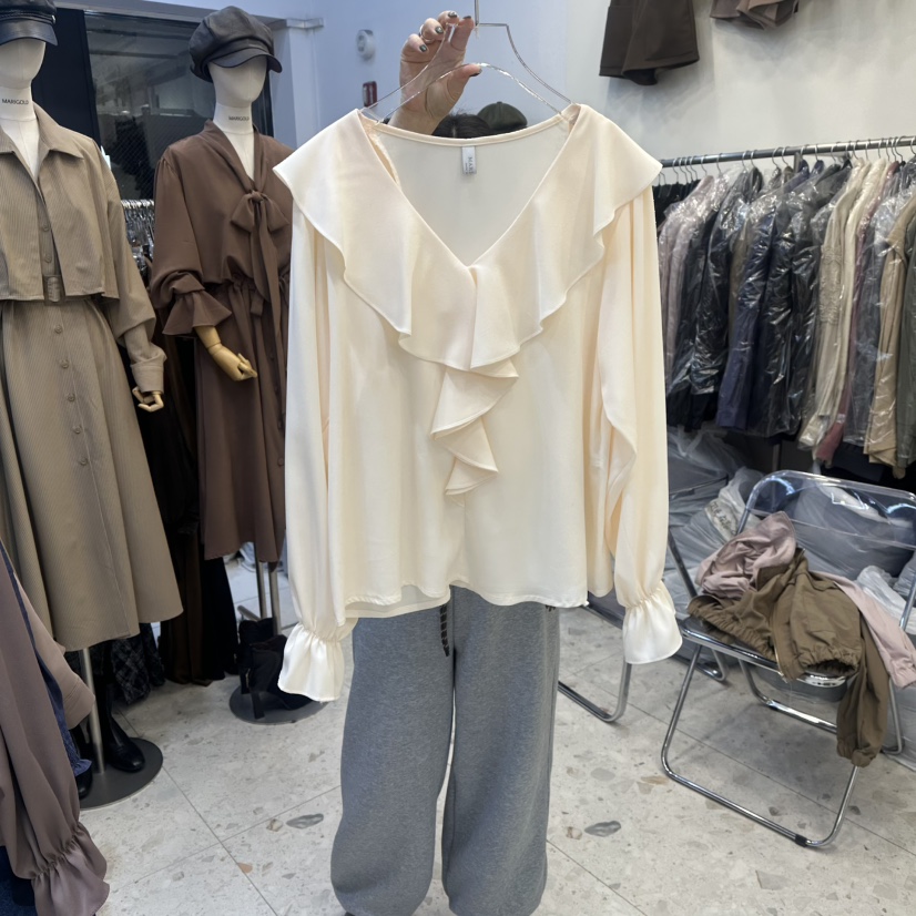 MARIGOLD韓國直郵㊣女裝新款真品職業休閑26春夏襯衫蕾絲衫MARIGOLD襯衫/蕾絲衫圖色1