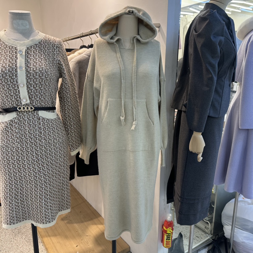 BIKINI㊣東大門實拍女士新款熱賣休閑26春夏連衣裙連帽針織衫BIKINI連衣裙圖色3