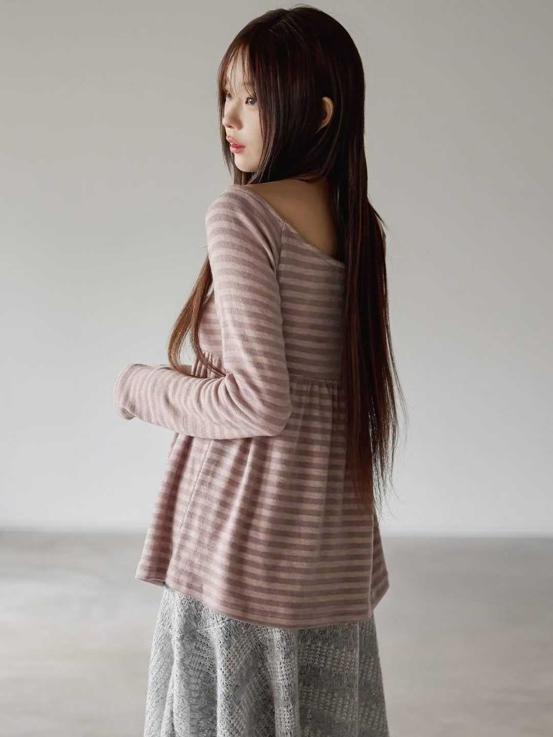 STREET韓國代購㊣女士新款推薦休閑26春夏時尚人氣熱賣長袖T恤STREET長袖T恤