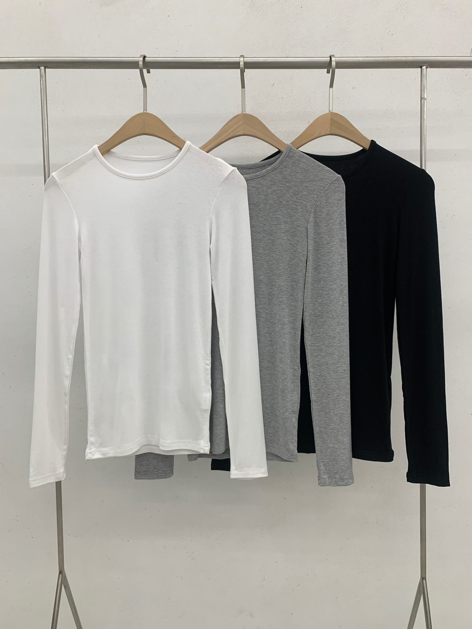 ShopBaguette韓國直郵㊣女士新品人氣休閑熱賣職業推薦長袖T恤ShopBaguette長袖T恤圖色3左三色