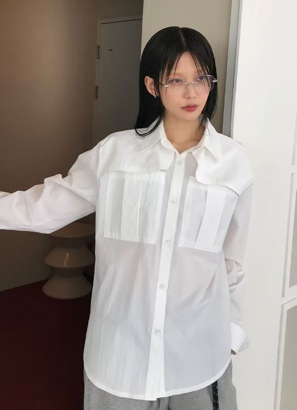 ShopBaguette㊣東大門實拍女士新品真品休閑推薦襯衫蕾絲衫ShopBaguette襯衫/蕾絲衫圖色1