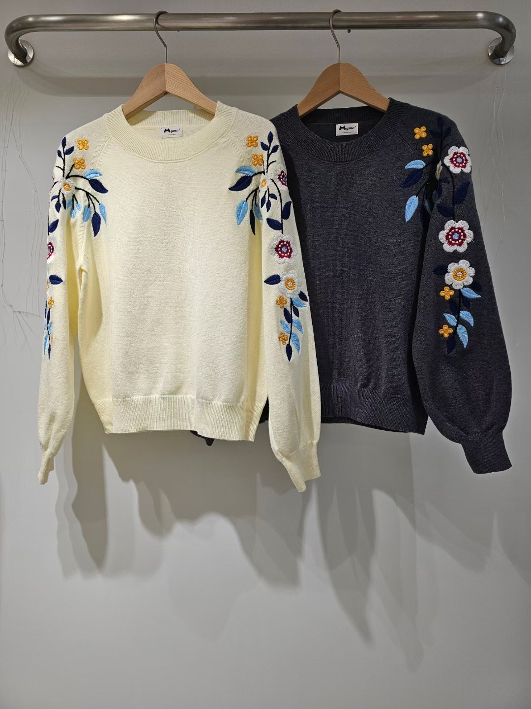 MYME(無品牌標）韓國代購㊣女裝新品職業人氣26春夏針織衫刺繡MYME(無品牌標）針織衫