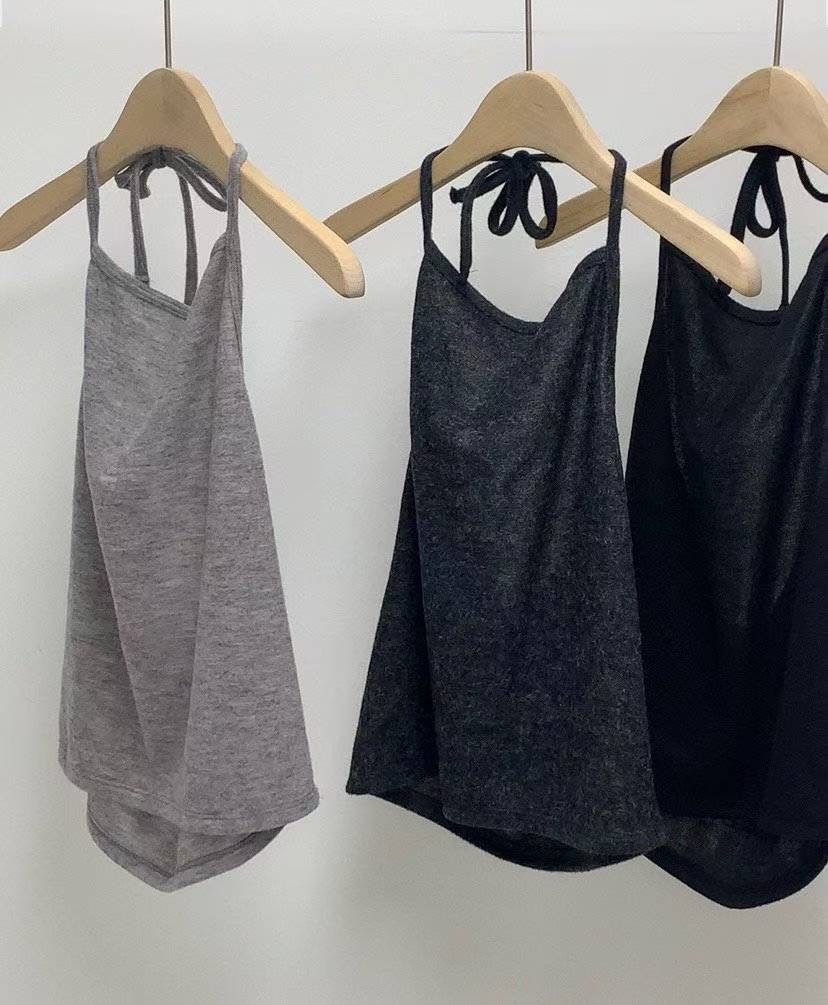 LIBRE東大門直郵女士新品時尚職業人氣25秋冬吊帶背心羊毛HAY KNOCK吊帶/背心圖色2左二色