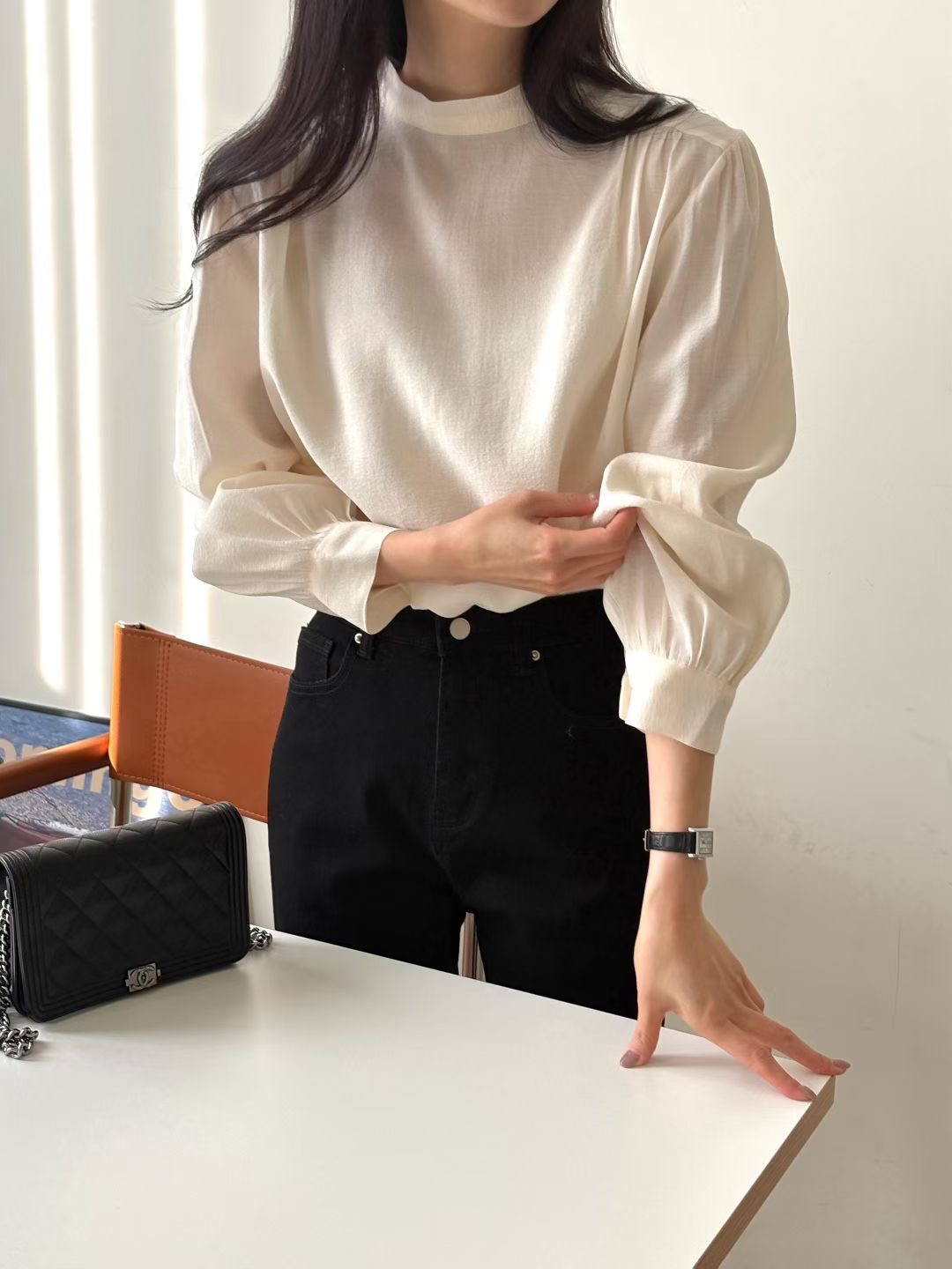 VIVIANLEE東大門實拍女士新品時尚推薦休閑25秋冬襯衫蕾絲衫VIVIANLEE襯衫/蕾絲衫圖色1