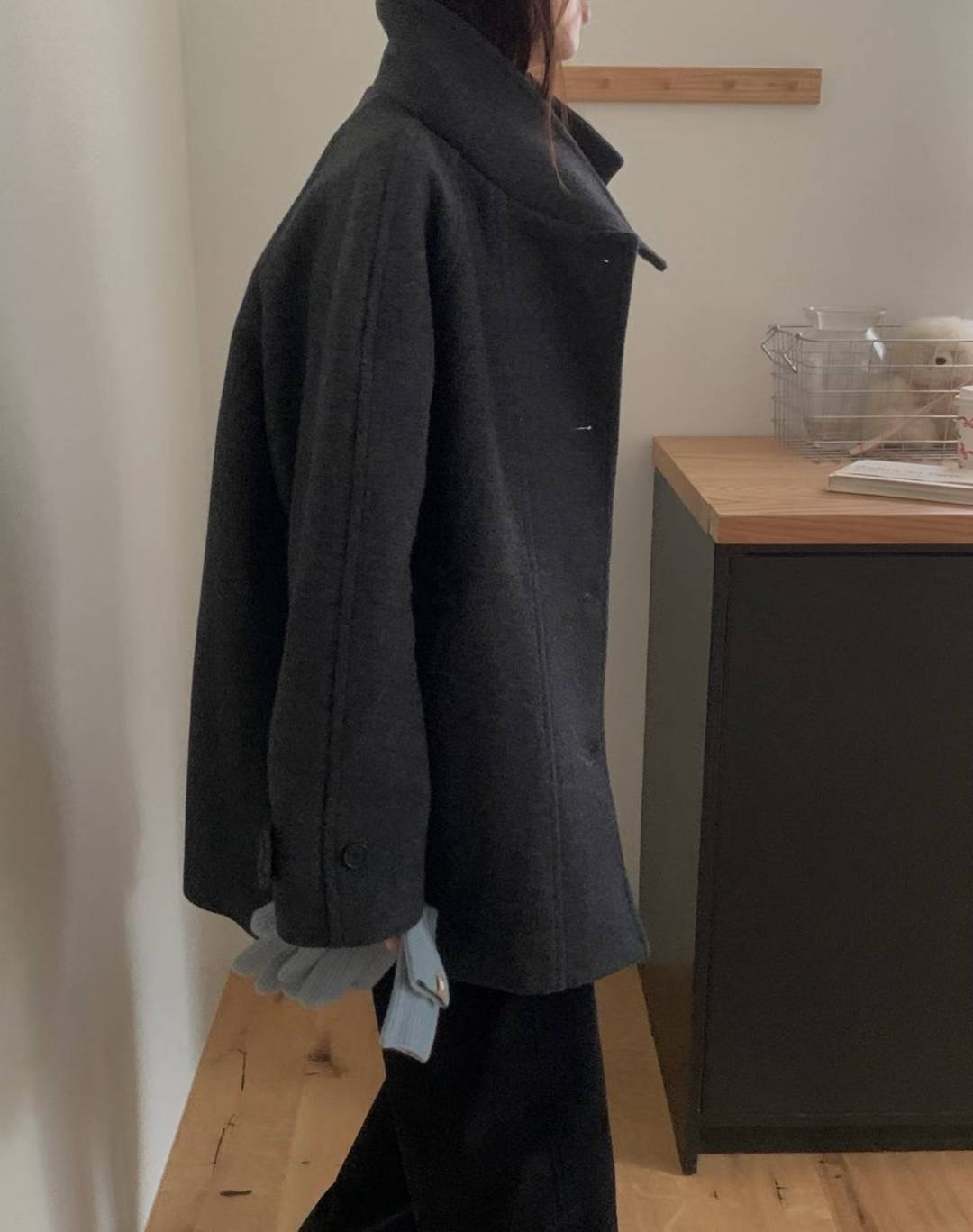 LIBRE韓國代購女士新品休閑職業時尚人氣25秋冬中長款大衣HAY KNOCK中長款大衣