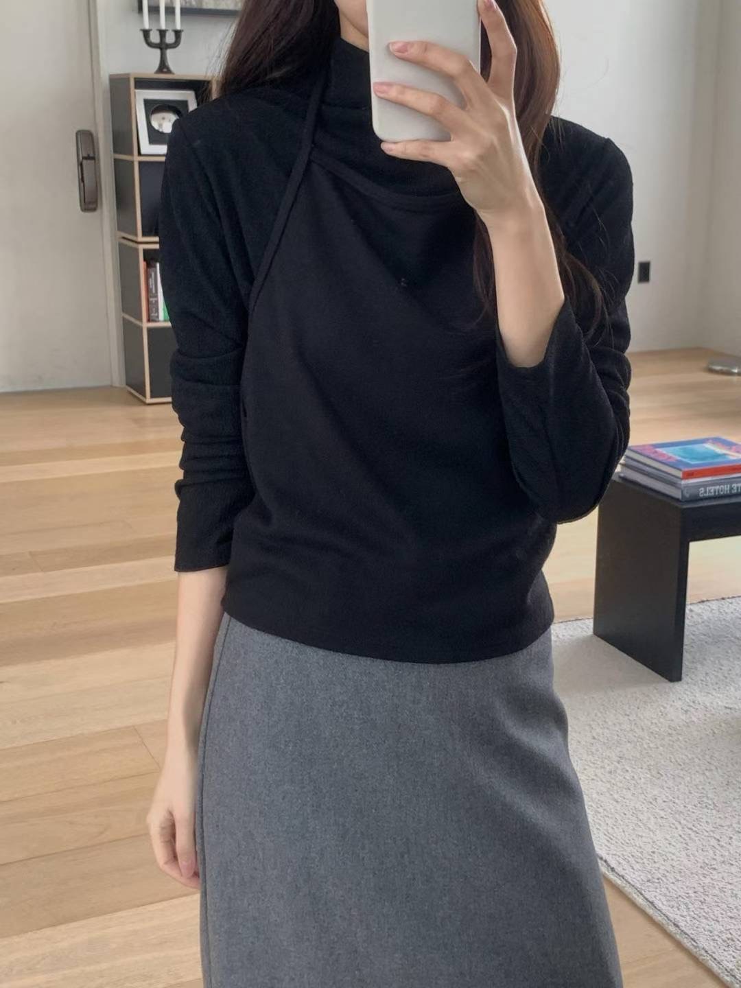 LIBRE東大門直郵女士新品職業休閑熱賣人氣25秋冬長袖T恤HAY KNOCK長袖T恤