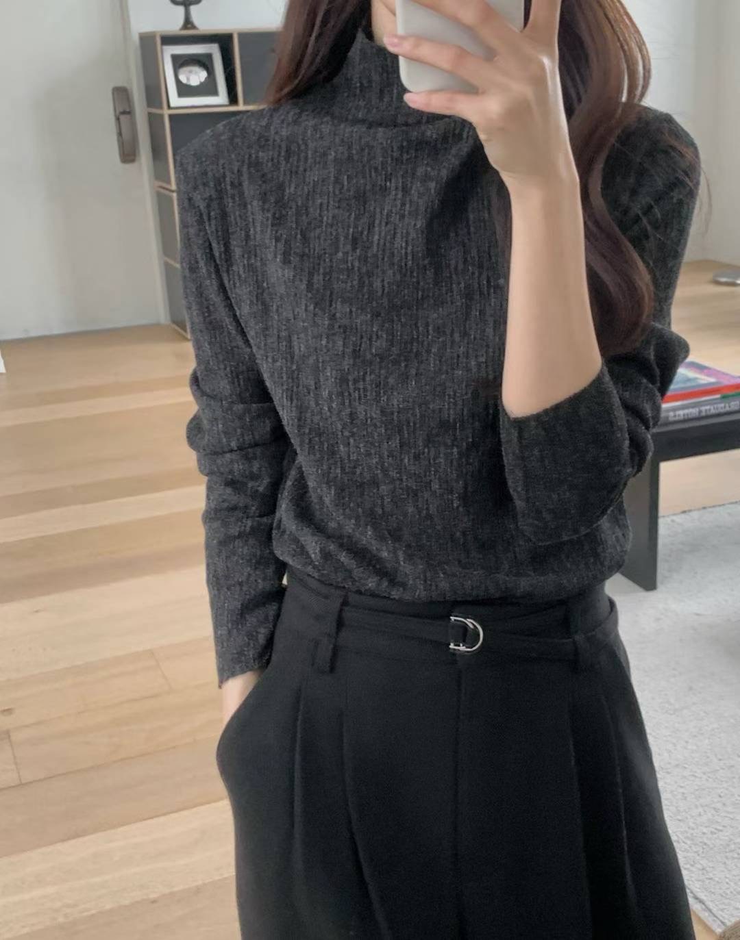 LIBRE東大門直郵女士新品職業休閑熱賣人氣25秋冬長袖T恤HAY KNOCK長袖T恤圖色1