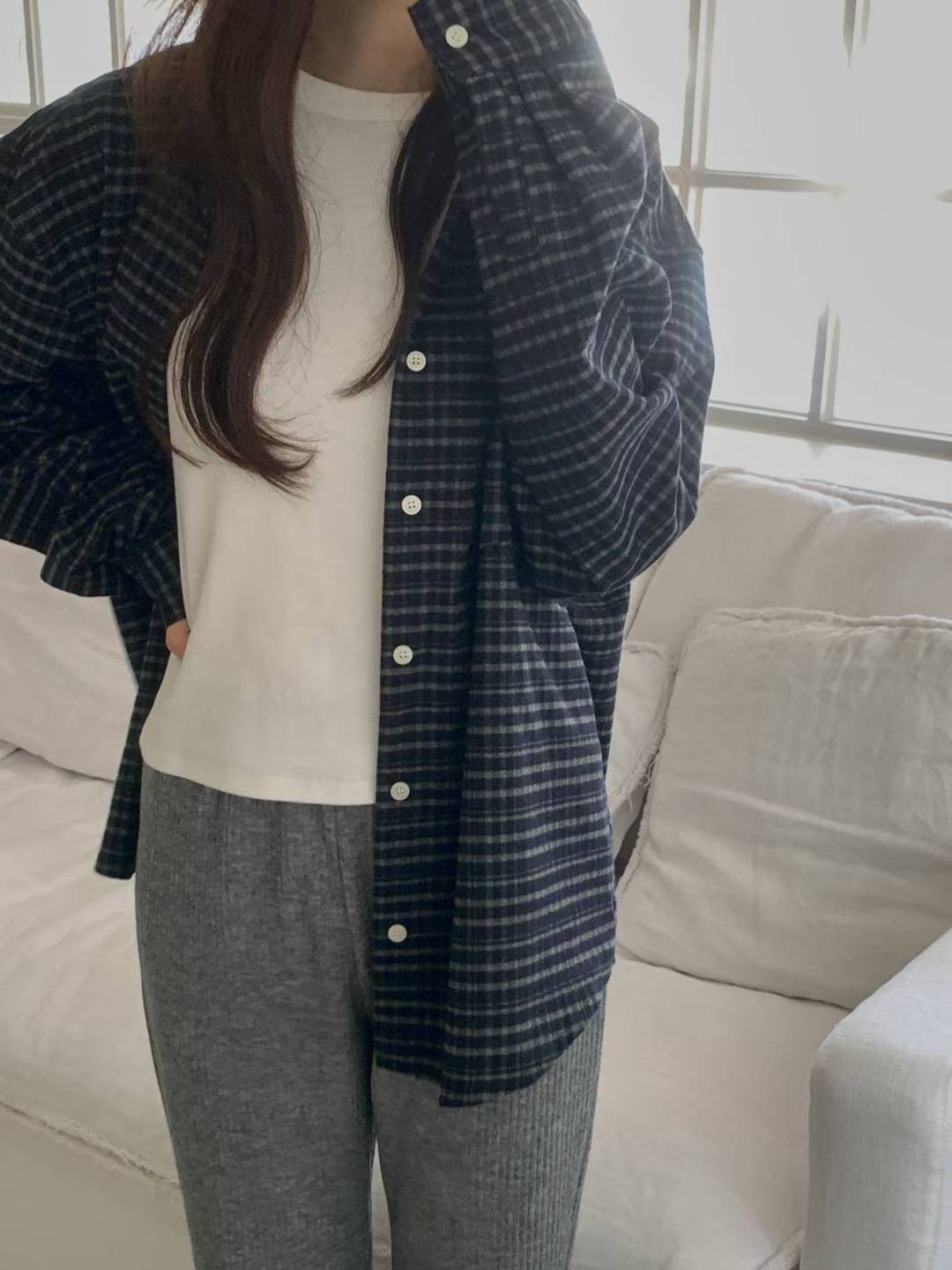 LIBRE東大門代購女士新品休閑職業25秋冬推薦人氣襯衫蕾絲衫HAY KNOCK襯衫/蕾絲衫