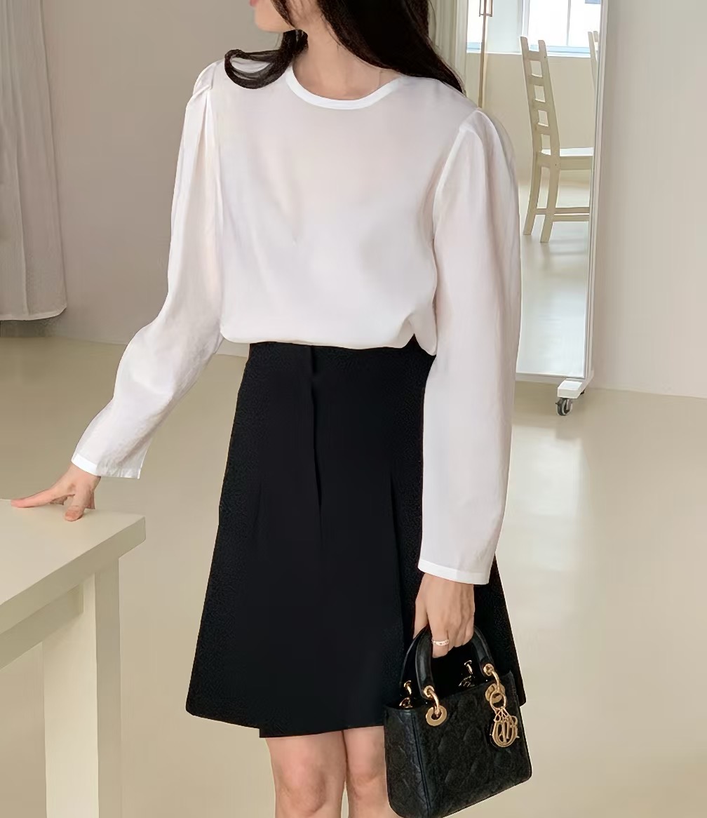 VIVIANLEE東大門實拍女裝新品休閑人氣25秋冬熱賣襯衫蕾絲衫VIVIANLEE襯衫/蕾絲衫