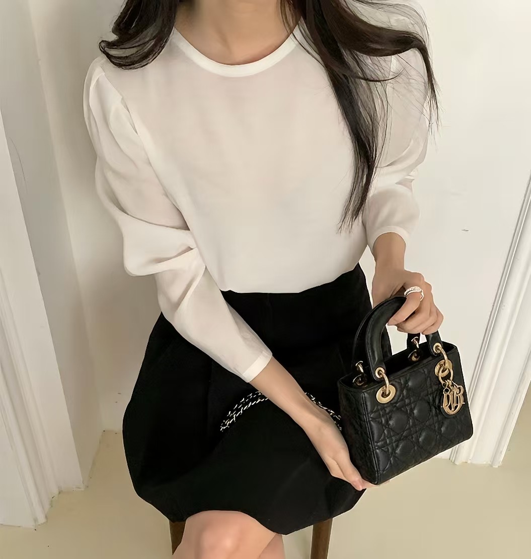 VIVIANLEE東大門實拍女裝新品休閑人氣25秋冬熱賣襯衫蕾絲衫VIVIANLEE襯衫/蕾絲衫圖色1